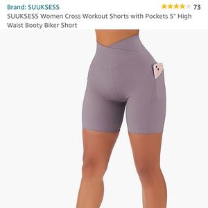 Amazon Crossover Bicycle Shorts in a Purple/Mauve